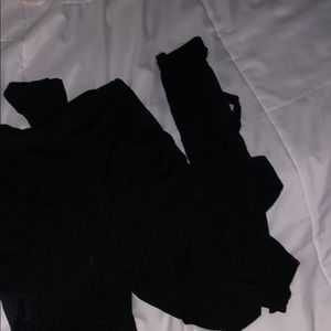 mesh side slit leggings